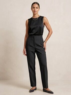 High-Waist Tailored Trousers